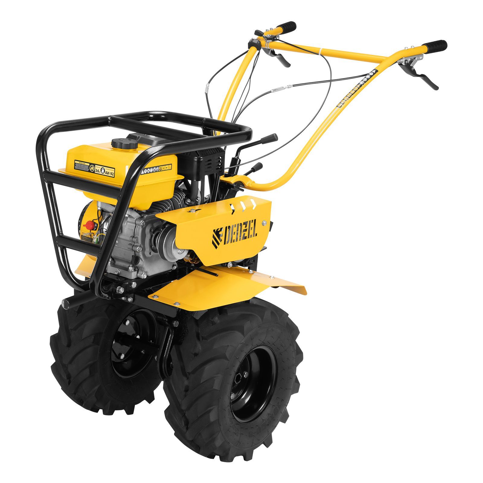 Мотоблок DPT-670S-PRO, 7 л.с., ремен.сцеп, фрез 3х4, ШОМ, передачи 6В/2Н DENZEL 56446