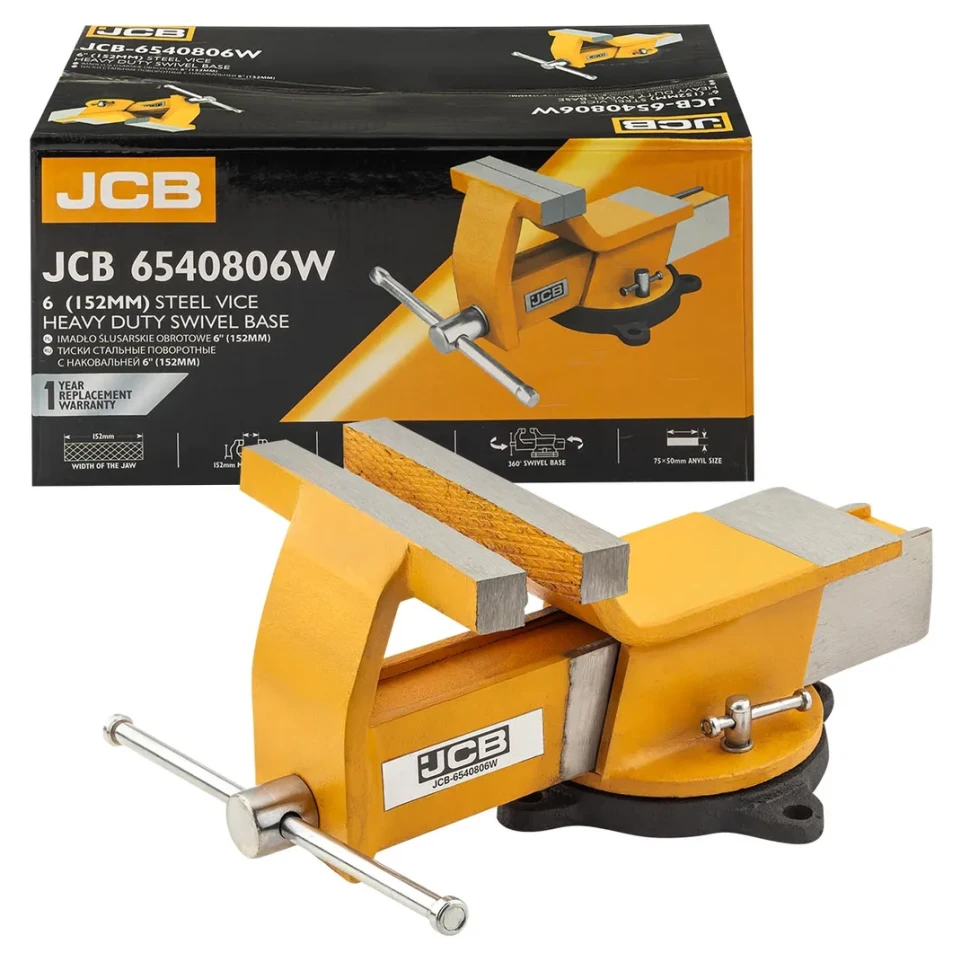 Тиски стальные поворотные с наковальней  JCB JCB-6540806W