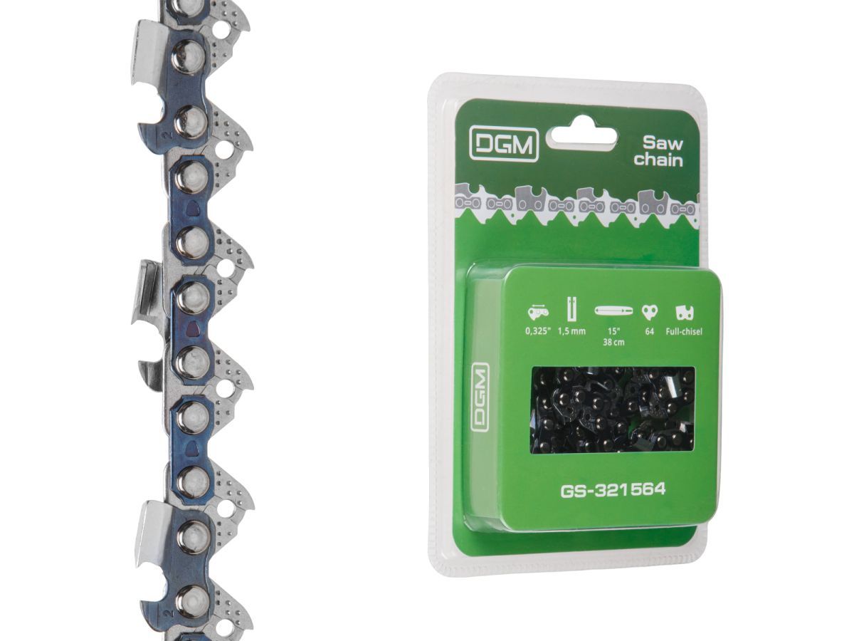 Цепь 38 см 15" 0,325" 1.5 мм 64 зв. (в блистере) DGM GS-321564