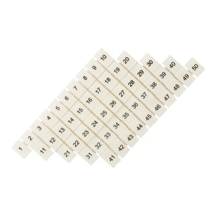Маркеры для JXB-ST/Push-in 2,5 с нумерацией 1-50 (100 шт.) EKF zb-st-2.5-1-50