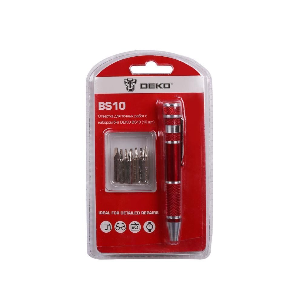Отвертка для точных работ с набором бит DEKO BS10 SET 10Deko 065-0696