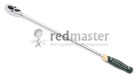 Трещотка реверсивная удлиненная с резиновой ручкой 1/4 (72зуб., L-300мм)  ...Rock FORCE RF-80222L