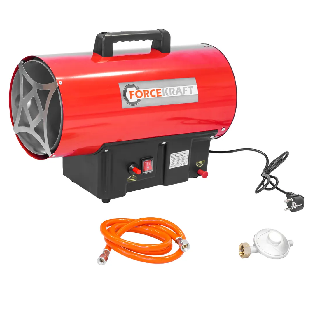 Пушка тепловая газовая (30кВт, 220-240V, площадь обогрева - 185м?) FORCEKRAFT FK-GH-30M