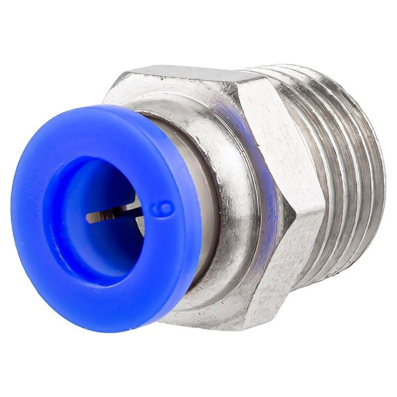 Фитинг для пластиковых трубок 6мм с наружной резьбой 1/4" Forsage F-SPC06-02