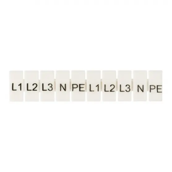 Маркеры для JXB-ST/Push-in 4 с символами "L1, L2, L3, N, PE" (100 шт.) EKF zb-st-4-L-1-3