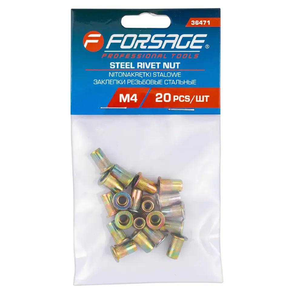 Заклепки резьбовые стальные 20шт.  Forsage F-36471