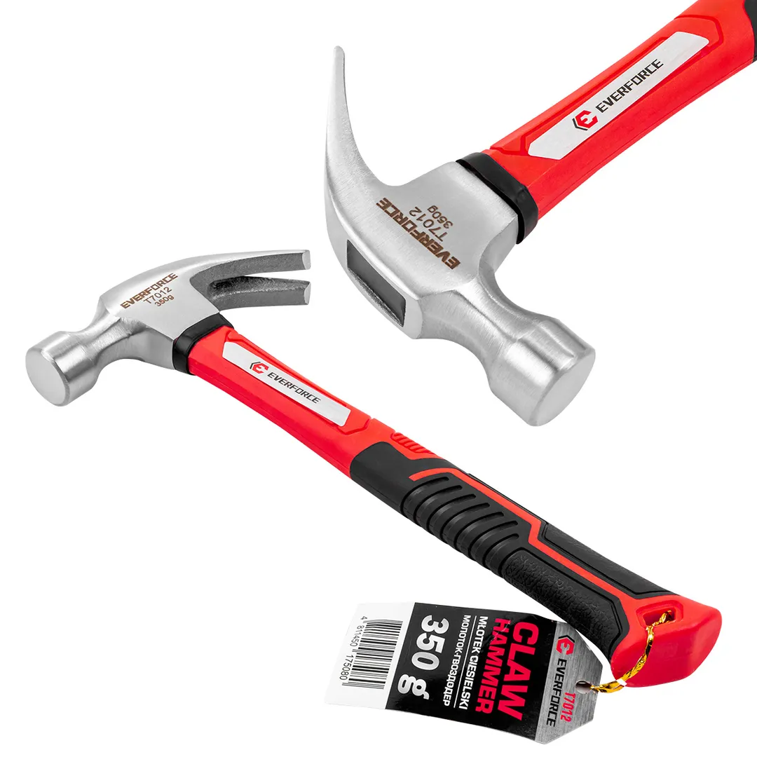 Молоток-гвоздодер 350гр.  EVERFORCE EF-T7012