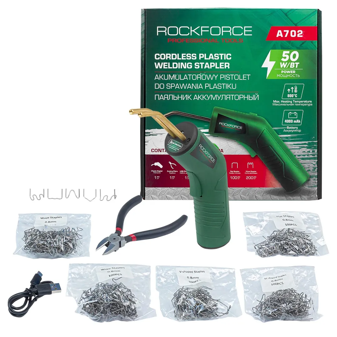 Паяльник аккумуляторный (50W, 3.7V, макс. тем-ра 800град./С) RockFORCE RF-A702