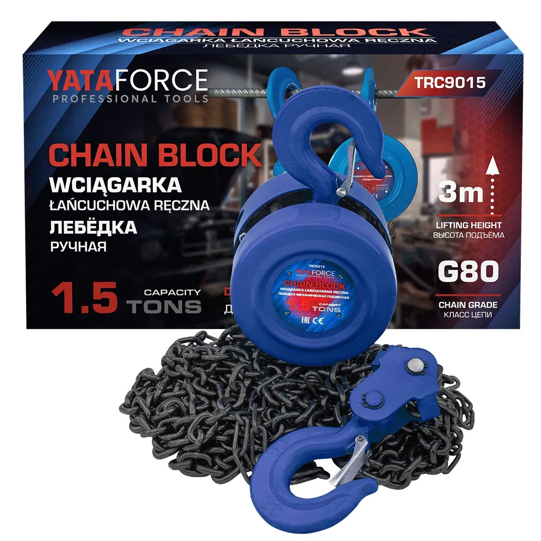 Таль ручная 1.5т  YATAFORCE YF-TRC9015