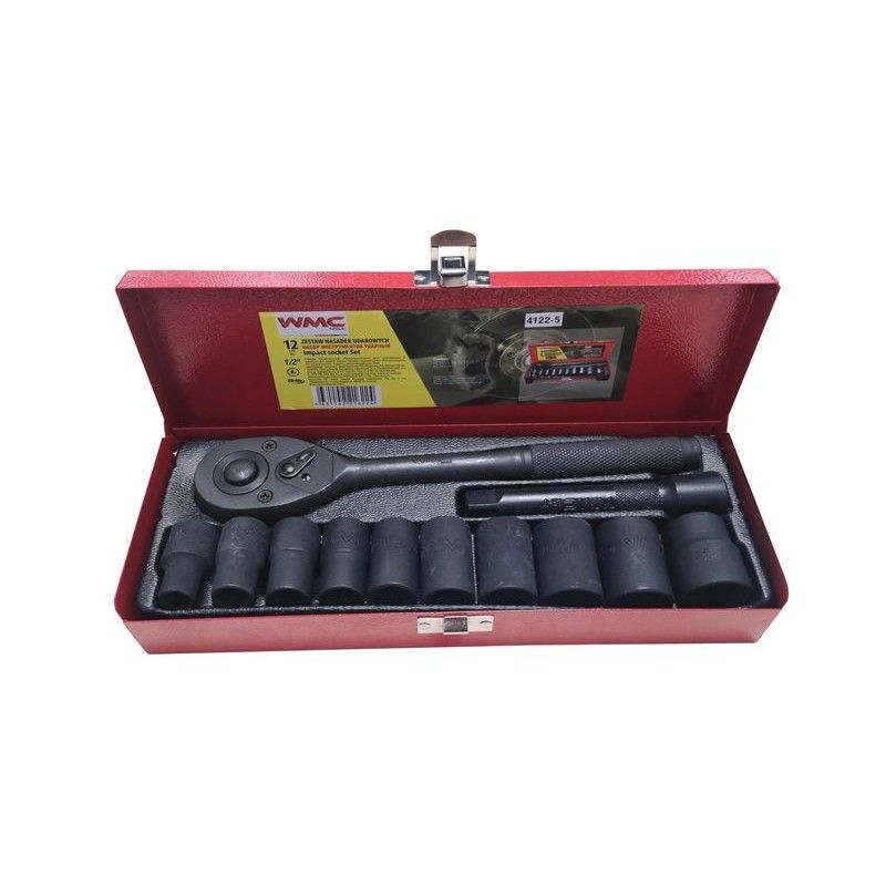 Набор инструментов ударных 12 пр. 1/2", 6 гр. (10-24мм) WMC TOOLS 4122-5