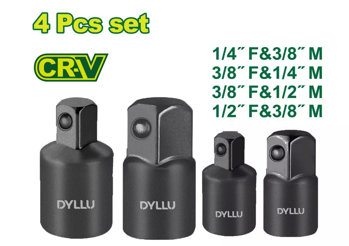 Набор адаптеров ударных головок 1/2 ", 1/4", 3/8 "   (4шт.)...DYLLU DTMS6404