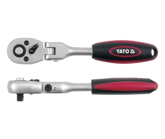 Ключ трещоточный для головок с шарниром  1/4" T72  YATO YT-0325