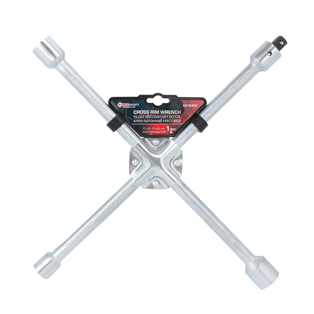 Ключ балонный крестовой 1/2" (17х19;21х22мм) FORCEKRAFT FK-681B450