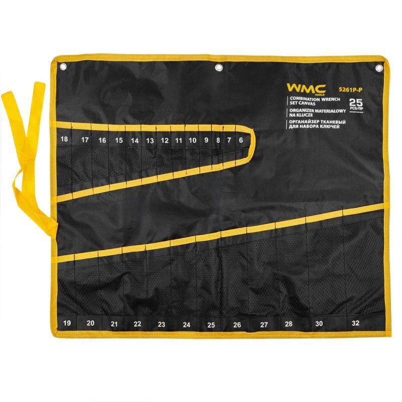 Органайзер тканевый для набора ключей 25пр (680х570мм)  WMC TOOLS WMC-5261P-P