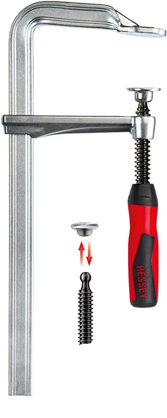 Струбцина цельнометаллическая 300/140, 6 кН, 2К ручка BESSEY GZ30-2K
