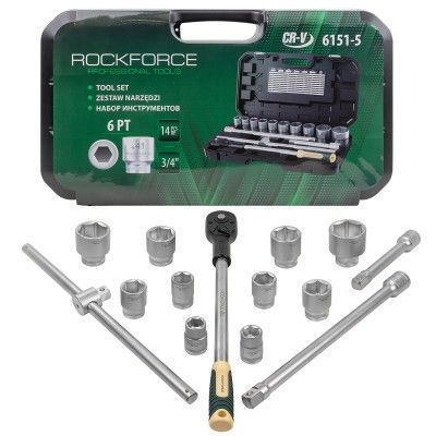 Набор инструментов 14пр. 3/4" (6гр.)  Rock FORCE RF-6151-5