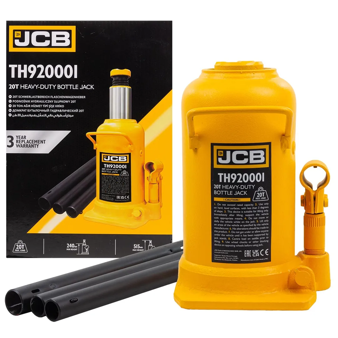 Домкрат бутылочный 20т (h min 240мм, h max 515мм)  JCB JCB-TH920001