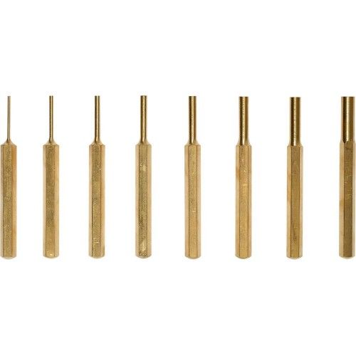 Выколотки латунные 1.5, 2.3, 3.2, 3.9, 4.7, 5.5, 6.3, 7.8mm (набор 8пр.) YATO YT-47124