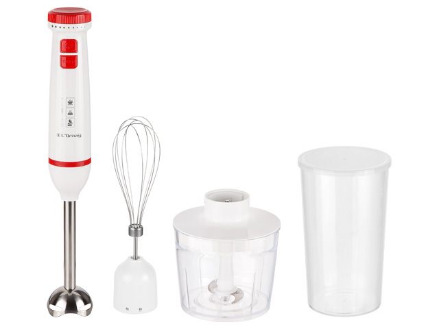 Блендер погружной (900Вт, регул.скор., венчик, измельчитель, стакан) NORMANN LA-3108