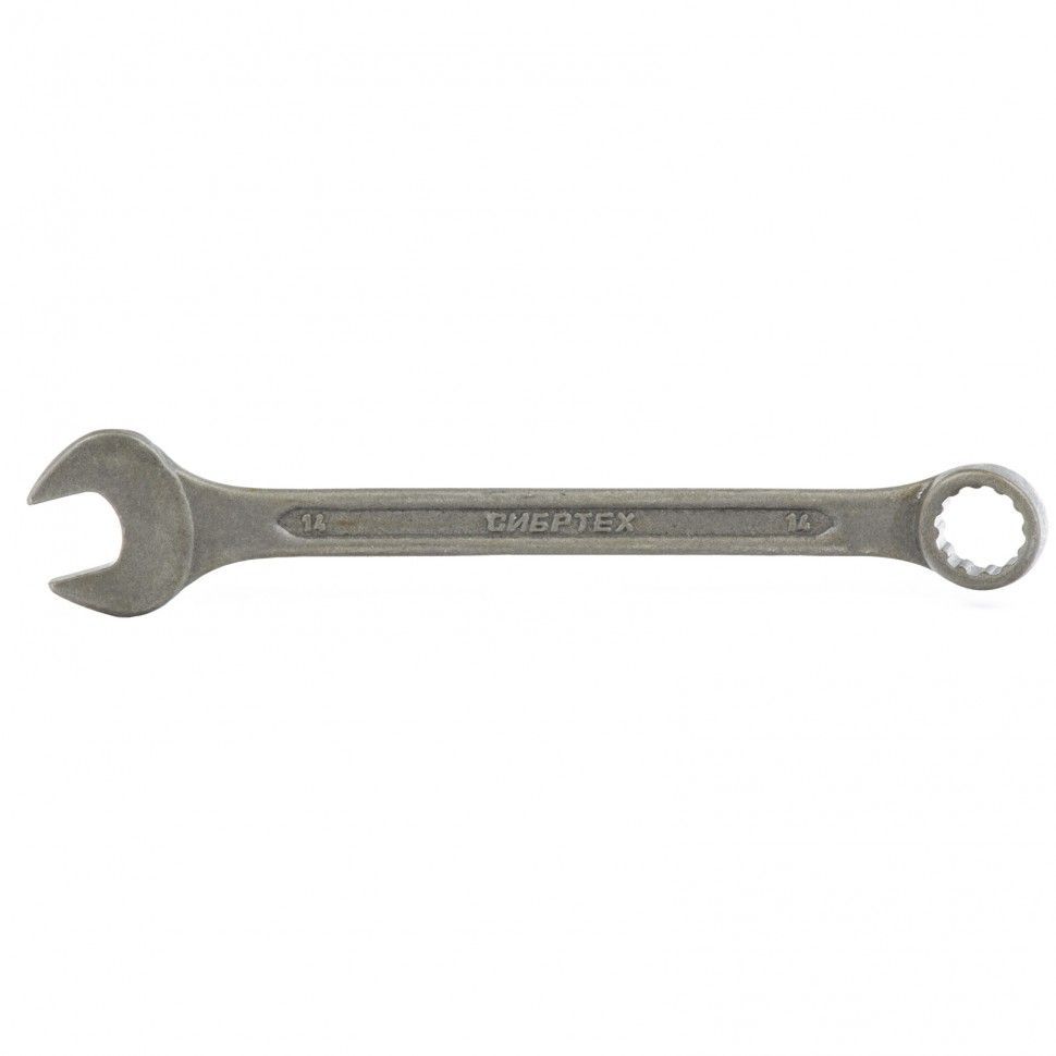 Ключ комбинированый, 14 mm, CrV, фосфатированный, ГОСТ 16983  Сибртех 14909