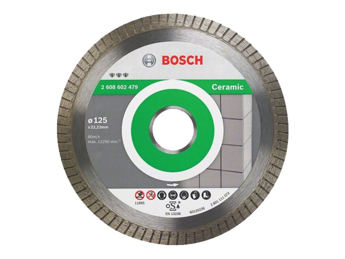 Алмазный круг 125х22 mm по керамике Turbo BEST FOR CERAMIC EXTRA-CLEAN BOSCH 2608602479
