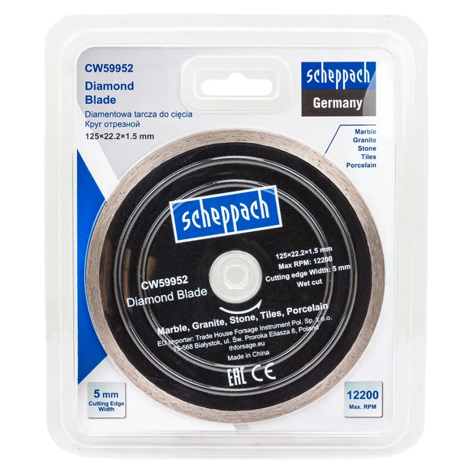 Круг отрезной 125*22,2*1,5мм  Scheppach Sch-CW59952