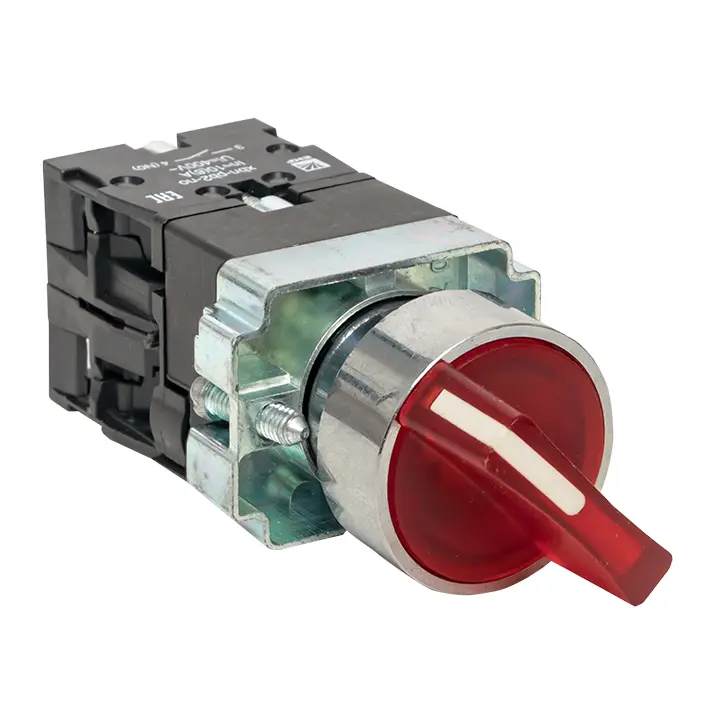 Переключатель BD33 3P c красной подстветкой 230В NO PROximaEKF xb2-bk33-r-230