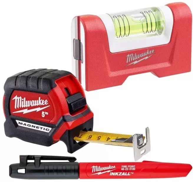 Набор Promo (рулетка 5 м / уровень / маркер), MILWAUKEE 4932480552