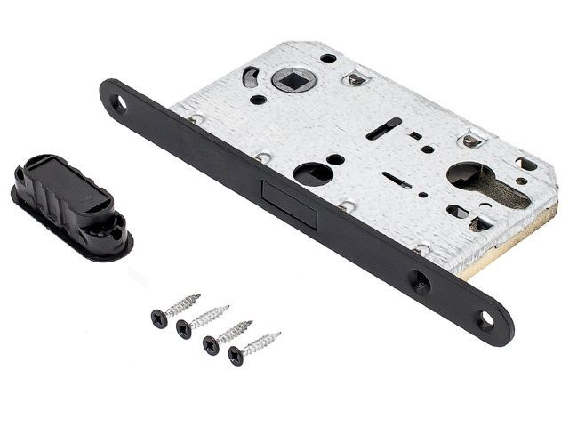 Защелка врезная межк. ML 85-50 BL  мат.черный магн. АЛЛЮР УЗК 14126