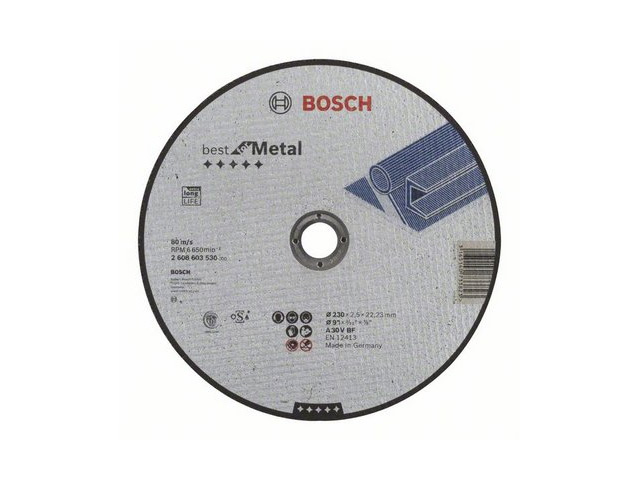 Круг отрезной 230x2.5x22.2 mm для металла Best  BOSCH 2608603530