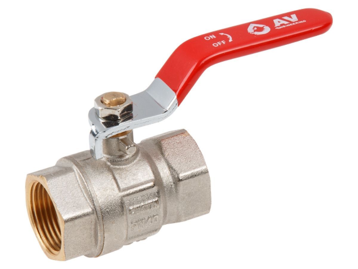 Кран шаровый 3/4" внутренняя-внутренняя резьба ручка PN40 AV Engineering AVE090034