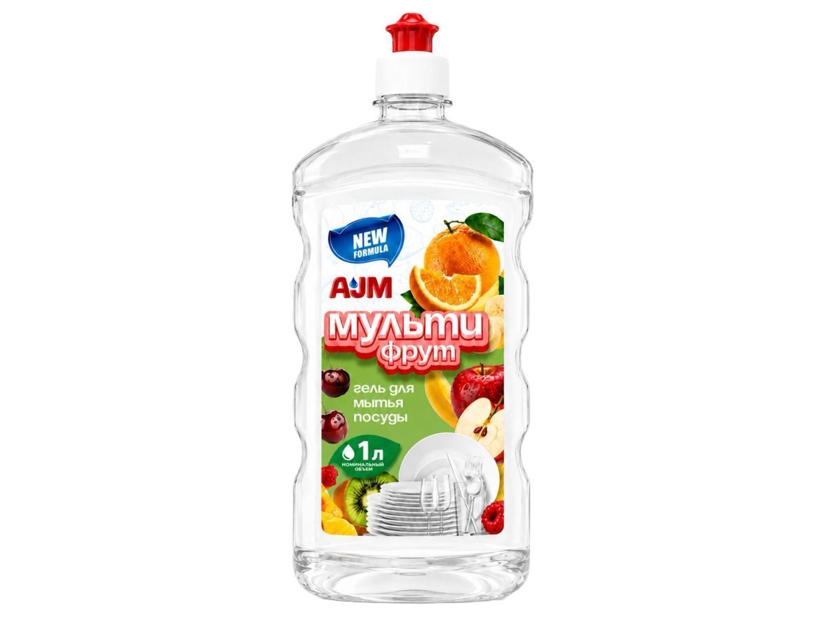 Гель для мытья посуды «Мультифрут» 1 л (пуш-пул) AJM 4815560001697