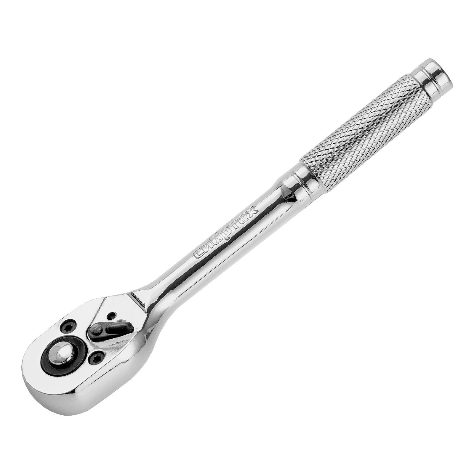 Ключ-трещотка 1/4", 45 зубьев, цельнометаллический, с быстрым сбросом, CrV СИБРТЕХ 14014