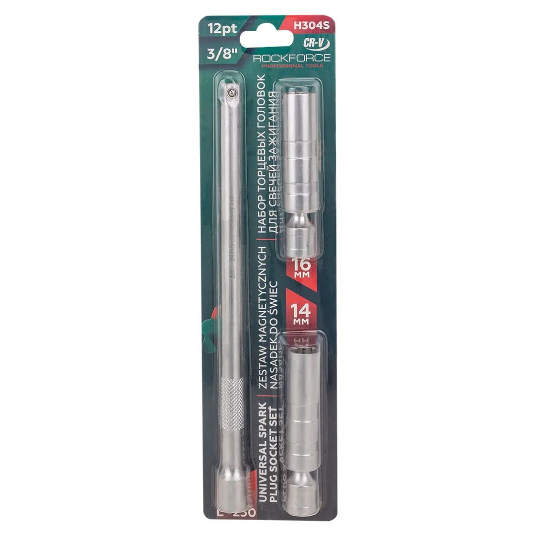 Набор торцевых головок для свечей зажигания 3/8''12гр RockFORCE ...Rock FORCE RF-H304S