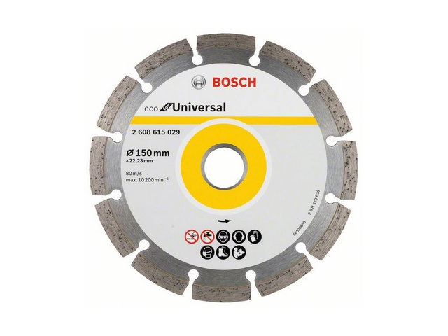 Алмазный круг 150х22 mm универсальный сегментированный ECO UNIVERSAL (сухая резка) BOSCH 2608615042
