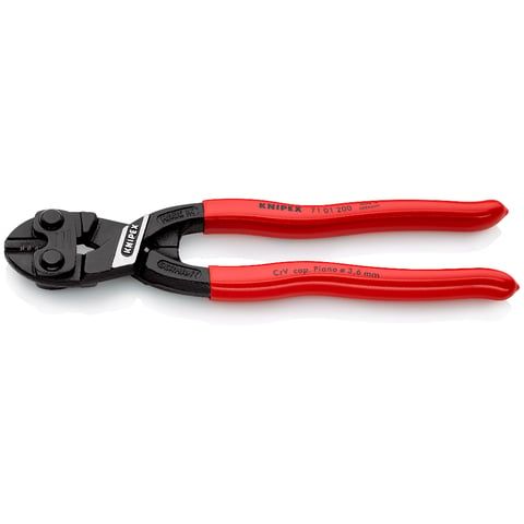 Болторез компактный CoBolt®, L-200 мм, чёрный, обливные рукоятки  KNIPEX 7101200