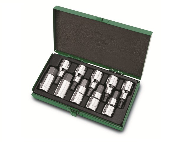 Набор бит шестигранных 1/2", 10пр, 4-19мм Toptul GAAD1007
