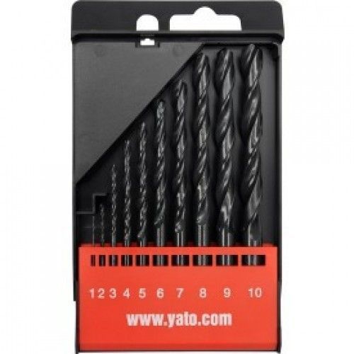 Свёрла по металлу 1.0-10.0mm HSS (набор 10пр.) YATO YT-4461