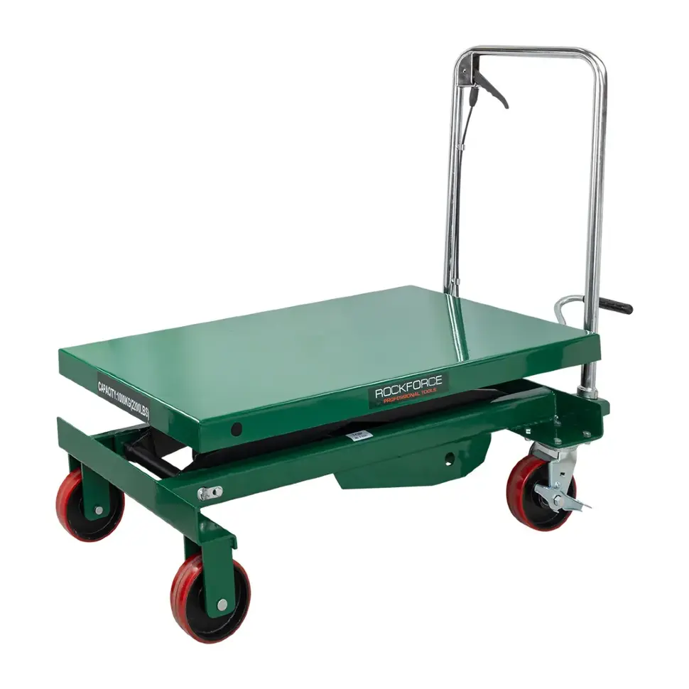 Тележка подъемная гидравлическая 1000кг RockFORCE RF-SPT 1000A Тележка подъемная гидравлическая 1000кг RockFORCE RF-SPT 1000A