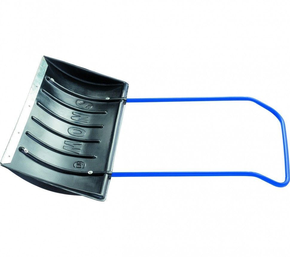 Движок для уборки снега пластиковый, 780х420х1140 мм, стальная рукоятка  ...Сибртех 61594