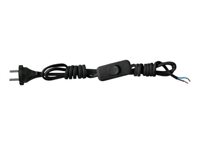 Выключатель на шнуре 0,75мм, 1,7м черный,  BYLECTRICA ШАВ2-6,0-0,75-1,7ч