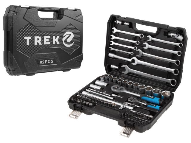 Набор головок и ключей 82 пр. (1/4", 1/2", 6 граней) TREK ТРЕК TR13082