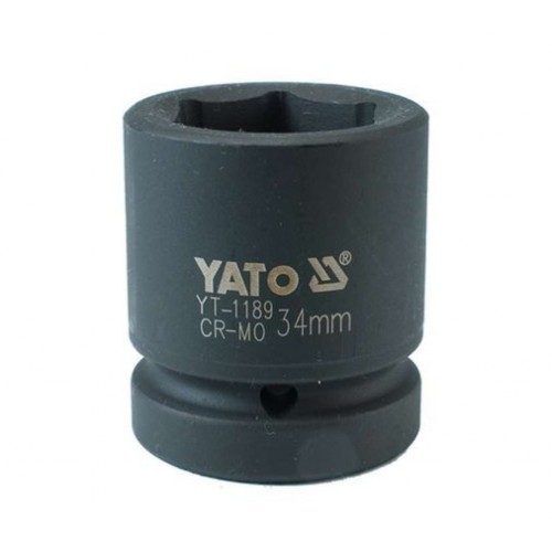 Головка торцевая ударная 1" 6гр. 34mm L61mm CrMo  YATO YT-1189