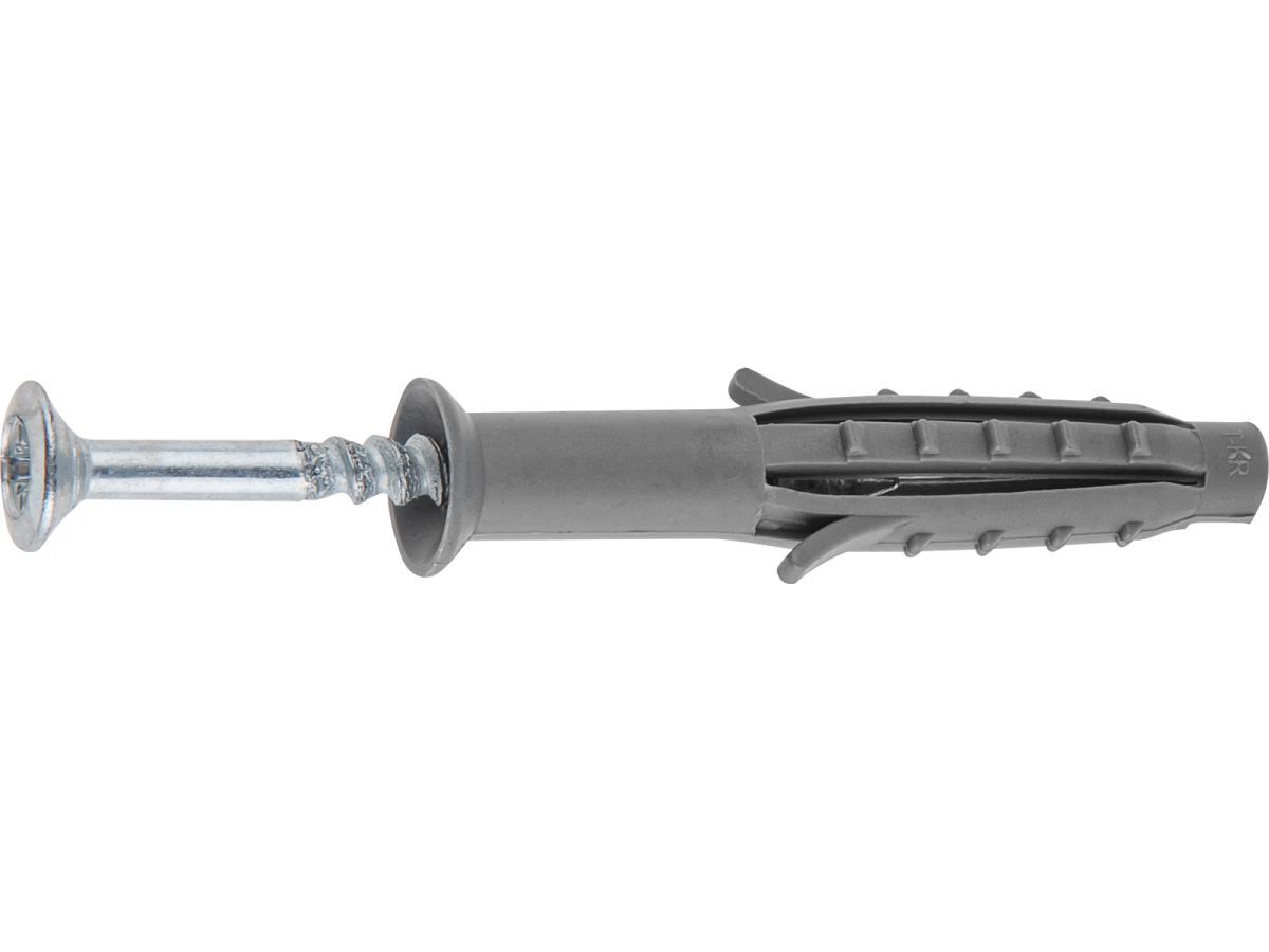 Дюбель-гвоздь с усом 6х40 mm полипропилен потай (50 шт в пласт. конт.) STARFIX SMP2-18216-50