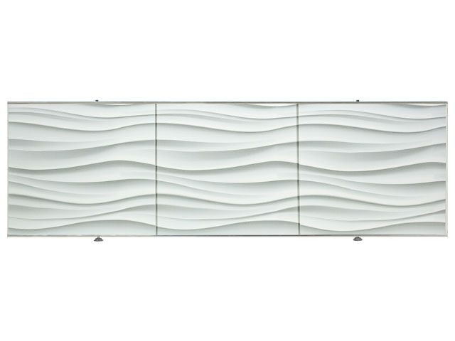 Экран под ванну 3D 1.5м, волна белая PERFECTO LINEA 36-031507