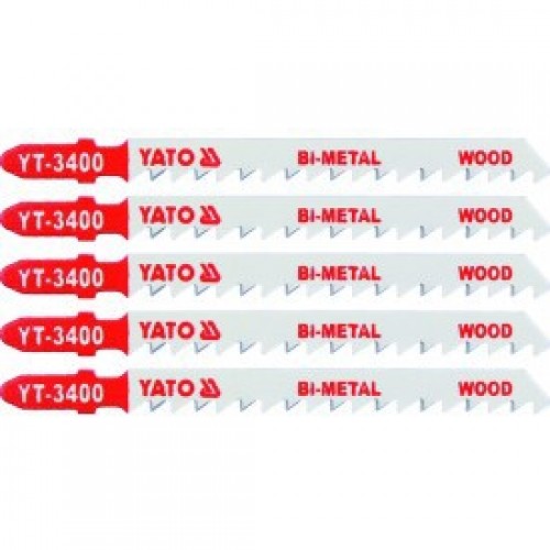 Полотна для электролобзика по дереву "Bi-metal" 90х115х1.3mm 8TPI (5шт)  ...YATO YT-3400
