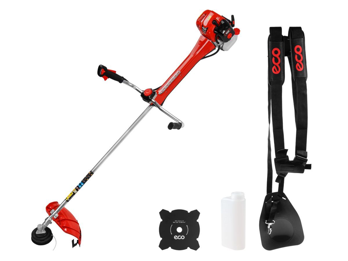 Мотокоса GTP-255 Power MAX (2.5 кВт, 3.4 л.с., 52.0 см3, лёгкий запуск, антивибрационная штанга, нож 4Т,ремень двухлямочный, вес) ECO EC2011-1