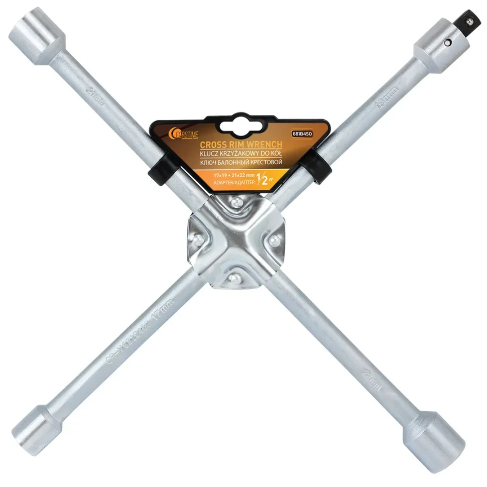 Ключ балонный крестовой 1/2''(17х19,21х22мм)  FORSTIME FT-681B450