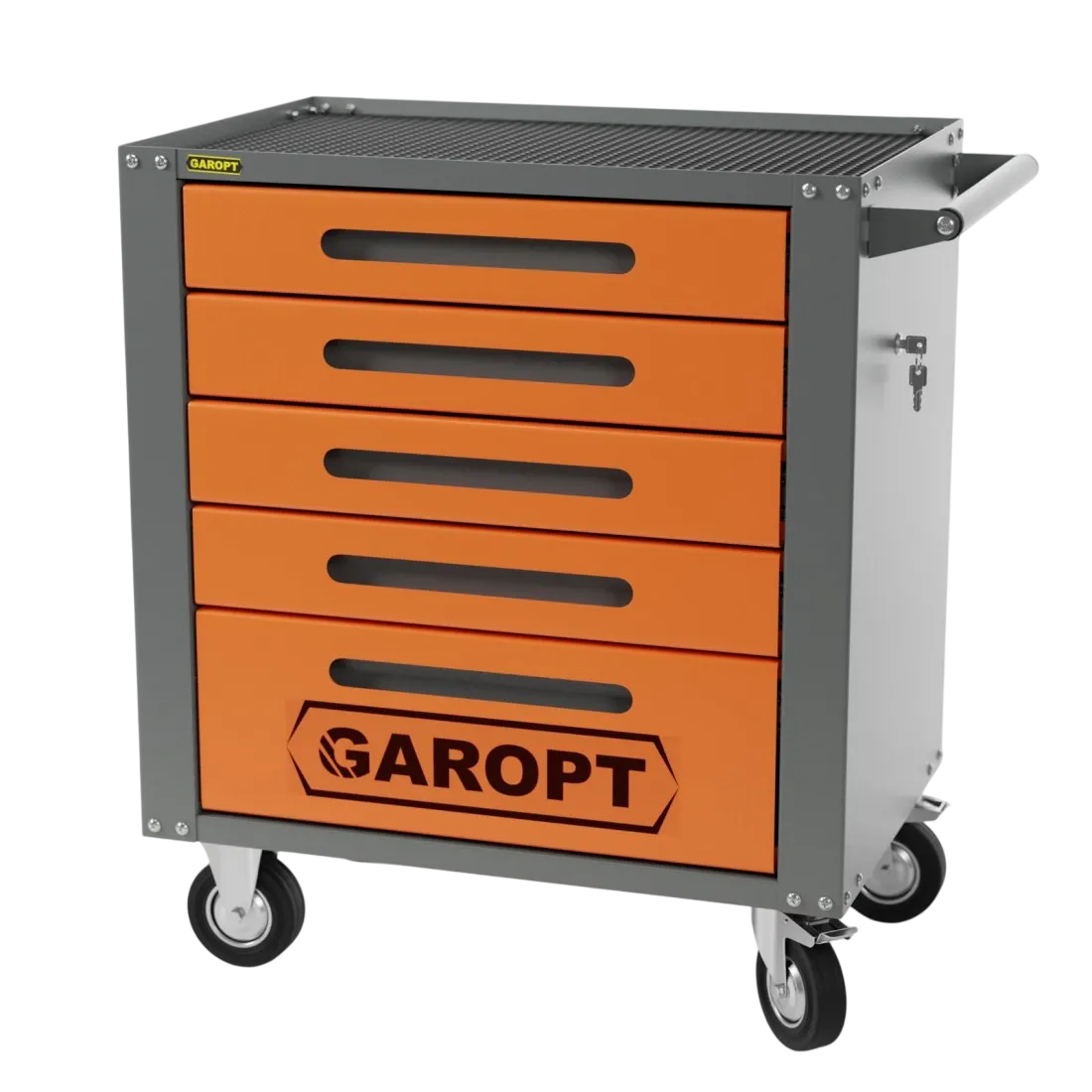 Тележка инструментальная Garopt 5 ящиков ОРАНЖЕВАЯ серия "Standart" Garopt GTS5