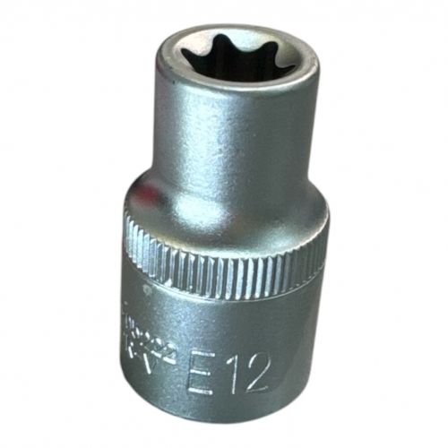 Головка торцевая 1/2" TORX Е12, L38 мм, CrV H-D HD-05222